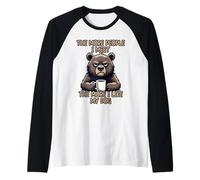 The More People I Meet The More I Like My Dog Camiseta Manga Raglan