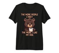 The More People I Meet The More I Like My Dog Camiseta Premium