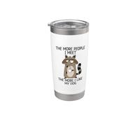 The More People I Meet The More I Like My Dog Vaso térmico de acero inoxidable de doble pared