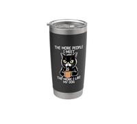 The More People I Meet The More I Like My Dog Vaso térmico de acero inoxidable de doble pared