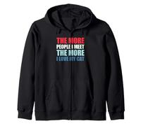 The More People I Meet The More I Love My Cat Sudadera con Capucha