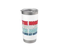 The More People I Meet The More I Love My Cats Vaso térmico de acero inoxidable de doble pared