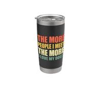 The More People I Meet The More I Love My Dogs Vaso térmico de acero inoxidable de doble pared