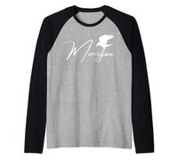 The Morrigan, diosa celta de la guerra, pagana, bruja Halloween Camiseta Manga Raglan