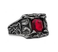 The Mortal Instruments - Anillo de plata envejecida con piedra roja de Isabelle