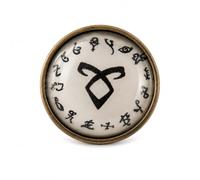 The Mortal Instruments - Broche de bronce con cabujón de runa de poder angélico