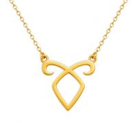 The Mortal Instruments - Collar de runa de poder angélico en tono dorado