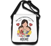 The Most Important People in My Life Call Me Mom - Bolso de hombro, color blanco