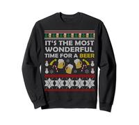The Most Wonderful Time for a Beer Ugly Christmas Sudadera