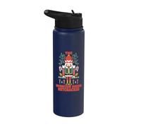 The Mountain Biking Cascanueces Divertido Navidad Montaña Stainless Steel Insulated Water Bottle