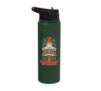 The Mountain Biking Cascanueces Divertido Navidad Montaña Stainless Steel Insulated Water Bottle