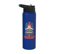 The Mountain Biking Cascanueces Divertido Navidad Montaña Stainless Steel Insulated Water Bottle