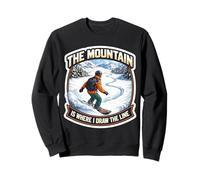 The Mountain Is Where I Draw The Line Funny Snowboard Broma Sudadera