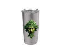 The Mountain Men Celtic Wiccan Pagan Green Man Vaso térmico de acero inoxidable de doble pared