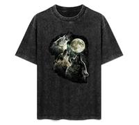 The Mountain Three Wolf Moon Mens T-Shirt Black Graphic Unisex tee Shirt M