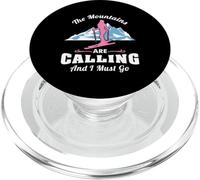 The Mountains Are Calling I Must Go Skiing Ski Slopes Winter PopSockets PopGrip para MagSafe