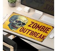 The Mouse Pad Funny Zombie Apocalypse: The Final Warning - Alfombrilla de mouse para computadora para escritorio y juegos