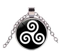 The Movie Teen Wolf Collar Triskele Triskelion Inspirado Colgantes Allison Argent Triple Spiral Celtics Cristal Cabujón Joyería, 1
