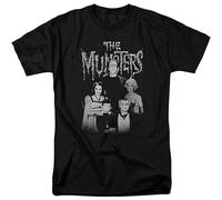 The Munsters Monster Family Sitcom TV Show Family Portrait Jersey para hombre Crewneck Camiseta de manga corta unisex Pure Cotton Tee Black, Negro , L