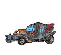 The Munsters Munster Koach Pin esmaltado - Oficial Horror TV Show Family Car Pin, Zinc, Sin gemas.