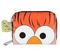 The Muppets Beaker - Mini cartera compacta con cremallera alrededor y dije de miel de Dr. Bunsen