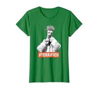 The Muppets Beaker Terrified Camiseta, Mujer, Verde Kelly, L