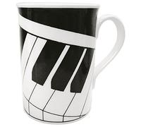 The Music Gifts Company Taza de porcelana del hueso del teclado 2D