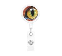 The Mysterious Eyes - Soporte retráctil para insignias, carrete de identificación duradero con cordón de nailon de 55 cm, clip giratorio de 360° para oficina, escuela, hospital