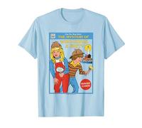 The Mystery of Sarcastic Retro Vintage Funny Adult Humor Camiseta, Hombre, Azul Bebé, M