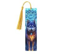 The Mystery Wolf Trio - Marcapáginas de madera con impresión de doble cara, 5 piezas, regalos para mujeres para amantes de los libros, accesorios geniales para cuadernos, regalos de cumpleaños para
