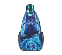 The Mystery Wolf Trio - Mochila bandolera para hombre, mochila cruzada para senderismo, mochila de viaje