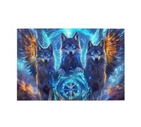 The Mystery Wolf Trio - Rompecabezas de 1000 piezas para adultos, rompecabezas de madera para adultos, regalos para decoración del hogar