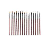 The nail pen set is suitable for beginners and veterans, it is made of nylon wool, acrylic and aluminum tube. s