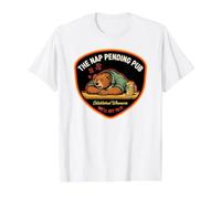 The Nap Pending Pub Funny Sleepy Bear Beer Lover Jubilación Camiseta gráfica económica, Hombre, Blanco, S
