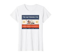 The Nap Pending Pub Funny Sleepy Bear Beer Lover Jubilación Camiseta gráfica económica, Mujer, Blanco, S