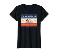The Nap Pending Pub Funny Sleepy Bear Beer Lover Jubilación Camiseta gráfica económica, Mujer, Negro, S