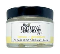 The Natural Deodorant Co, Bálsamo Desodorante Limpio Limón + Geranio 55g, Sin Aluminio, Sin Plástico, Protección Todo El Día