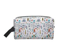 The Nature Wildlands - Neceser de viaje con estampado de actividades para mujeres y hombres, organizador de gran capacidad, para accesorios, cosméticos, champú, brochas y artículos esenciales