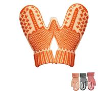 The Naughty List - Guantes ocultos de punto a mano, guantes de dedo medio, guantes de lista traviesa para hombres y mujeres, divertidos guantes de invierno cálidos para caminar, senderismo y clima