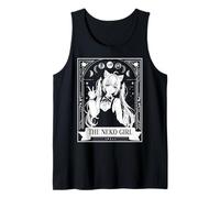 The Neko Girl Anime Manga Japonés Cat Girl Tarot Card Camiseta sin Mangas