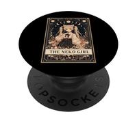The Neko Girl Anime Manga Japonés Cat Girl Tarot Card PopSockets PopGrip Adhesivo