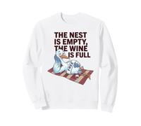 The Nest Is Empty, Cita Amante del Vino Humor Vacío Divertido Sudadera