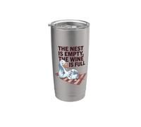 The Nest Is Empty, Cita Amante del Vino Humor Vacío Divertido Vaso térmico de acero inoxidable de doble pared