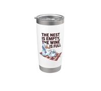 The Nest Is Empty, Cita Amante del Vino Humor Vacío Divertido Vaso térmico de acero inoxidable de doble pared