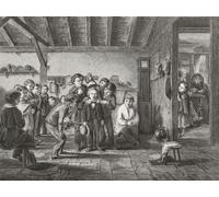 The New Boy una ilustración de las noticias ilustradas de Londres 13 de agosto de 1859 después de una obra de George Smith. Póster impreso por Ken Welsh (17 x 13)