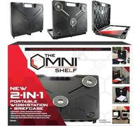 The new OmniShelf multipurpose magnetic shelf, briefcase, and portable magnetic desk comes with industrial-strength magnets, perfect for service technicians and more