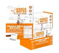 The New Primal Snack Mates - Palitos de carne, bocadillos saludables sin gluten para niños, bocadillos bajos en azúcar y alto en proteínas para la lonchera, mini paleo de cecina natural, 0.23 a 0.25