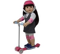 THE NEW YORK DOLL COLLECTION 18 Pulgadas / 46 cm Muñeca Scooter Y Casco Establecer - 18 Pulgadas / 46 cm Muñecas Accesorios Encaja s, Muñeca Bicicleta Accesorios Jugar Conjunto