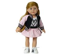 The New York Doll Collection Bombardeo Chaqueta Set (Rosa) para Moda Niña Muñecas - Incluye Chaqueta con Cremallera, Camiseta y Falda - Encaja 18 Pulgadas / 46 cm Muñecas - Muñeca Ropa y Accesorios