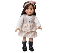 THE NEW YORK DOLL COLLECTION Completar Atuendo Incluye - Vintage Conjunto Zapatos - Diadema Vestido - Encaja 18 Pulgadas / 46 cm Moda Niña Ropa - Muñeca Accesorios